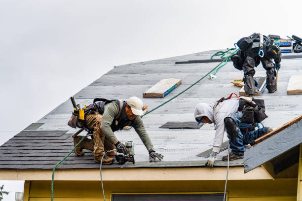Professional Gutter Installation technician working in Hobart, IN